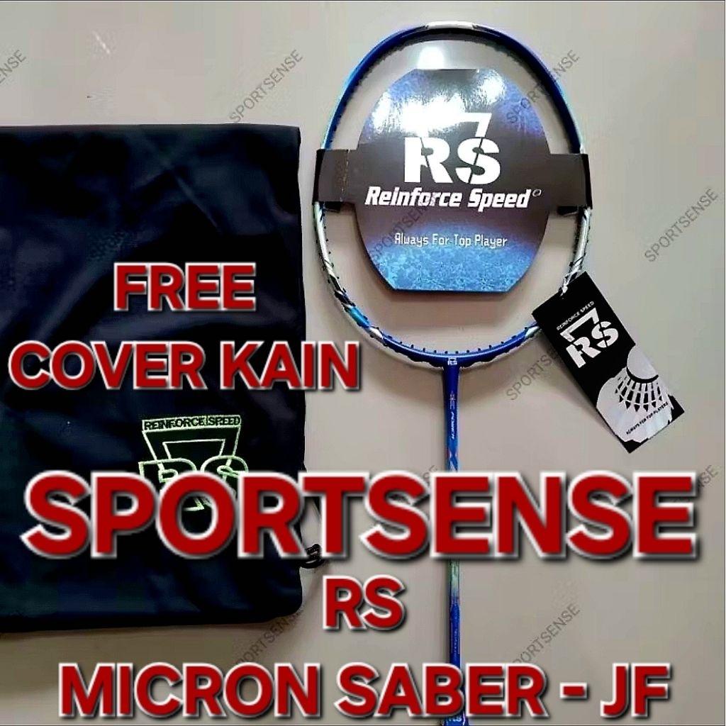 Raket Bulutangkis Badminton RS Reinforce Speed Micron Saber MS JF Original Bonus Cover Kain