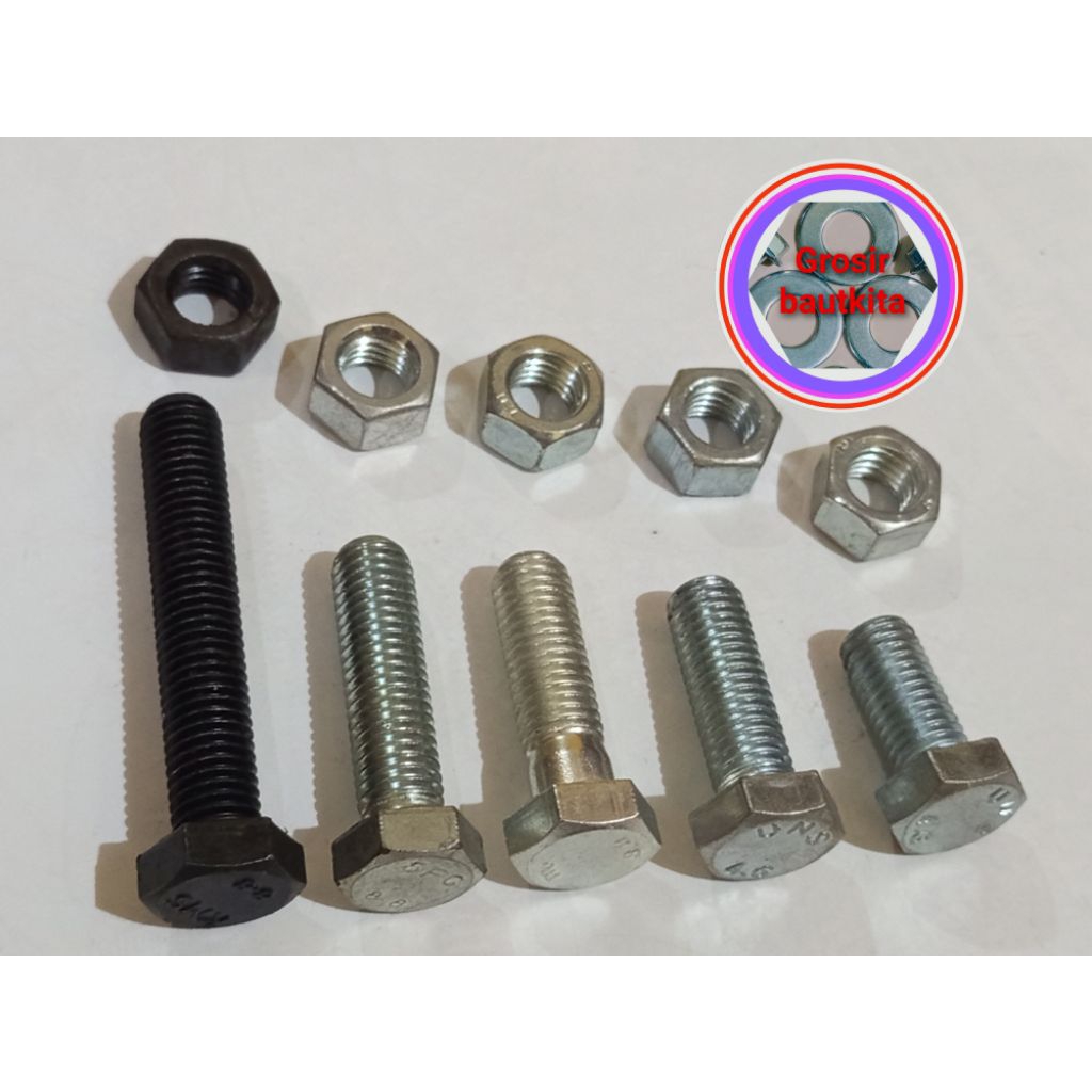 1Set..BAUT 19 PANJANG 2,5cm,.3,5cm.4cm.4,5cm.7cm.BAUT HEXAGONAL KONCI 19..BAUT BMP M12*25mili.M12*35