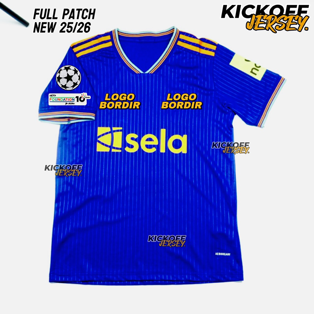 JERSEY NEWCASTLE THIRD 3RD NEW SEASON 25/26 FULL PATCH 2025 2026 BORDIR