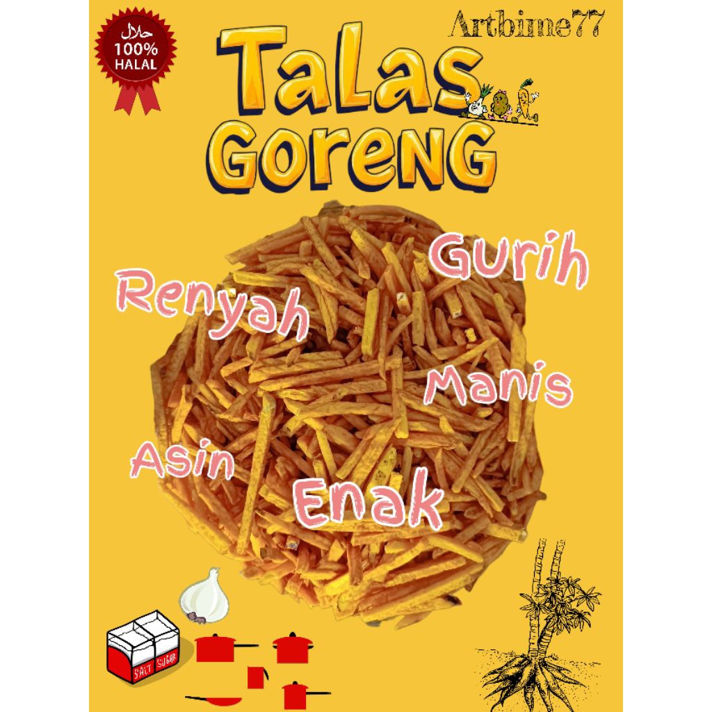 Talas Ubi Goreng / Talas Stik Goreng / Talas Pedas Daun Jeruk / Talas Goreng Pedas / Talas Goreng as