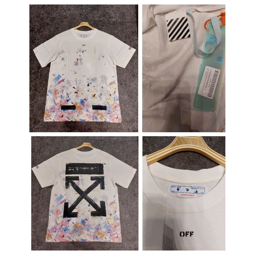 kaos off white galaxy putih vvip