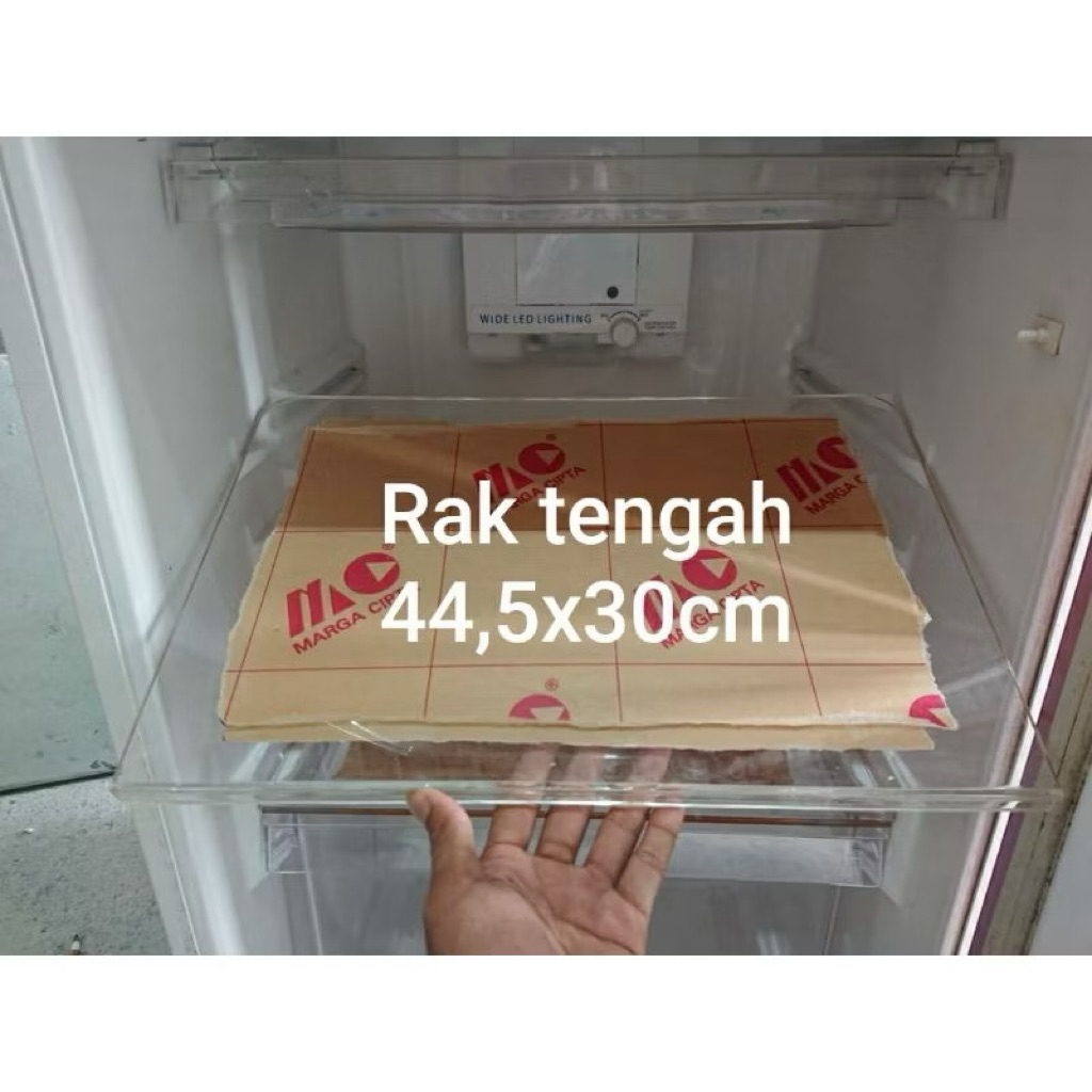 CUSTOM RAK AKRILIK KULKAS SHARP 2 PINTU SJ-235MD - Rak Kulkas Sharp SJ 235 MD - Rak Freezer Kulkas S