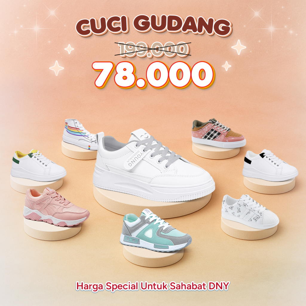Sepatu DNY Sneakers Wanita Terbaru Sepatu Casual Perempuan Sport Shoes Wanita Import 0448