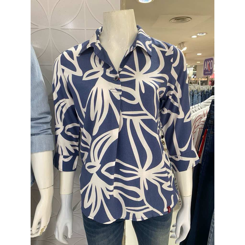 AKO KEMEJA ATASAN WANITA MODEL ABSTRAK BAHAN KATUN RAYON BY MATAHARI (S-XL)