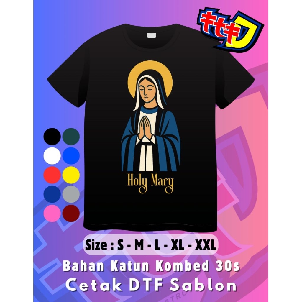 Tshirt Kaos Kristiani Bunda Maria (BM06)