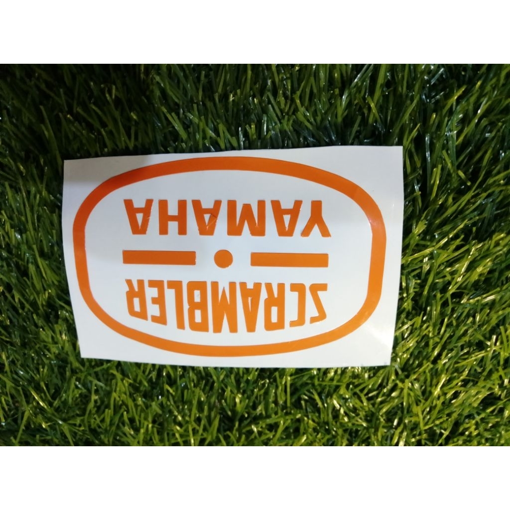 stiker cutting scrambler yamaha