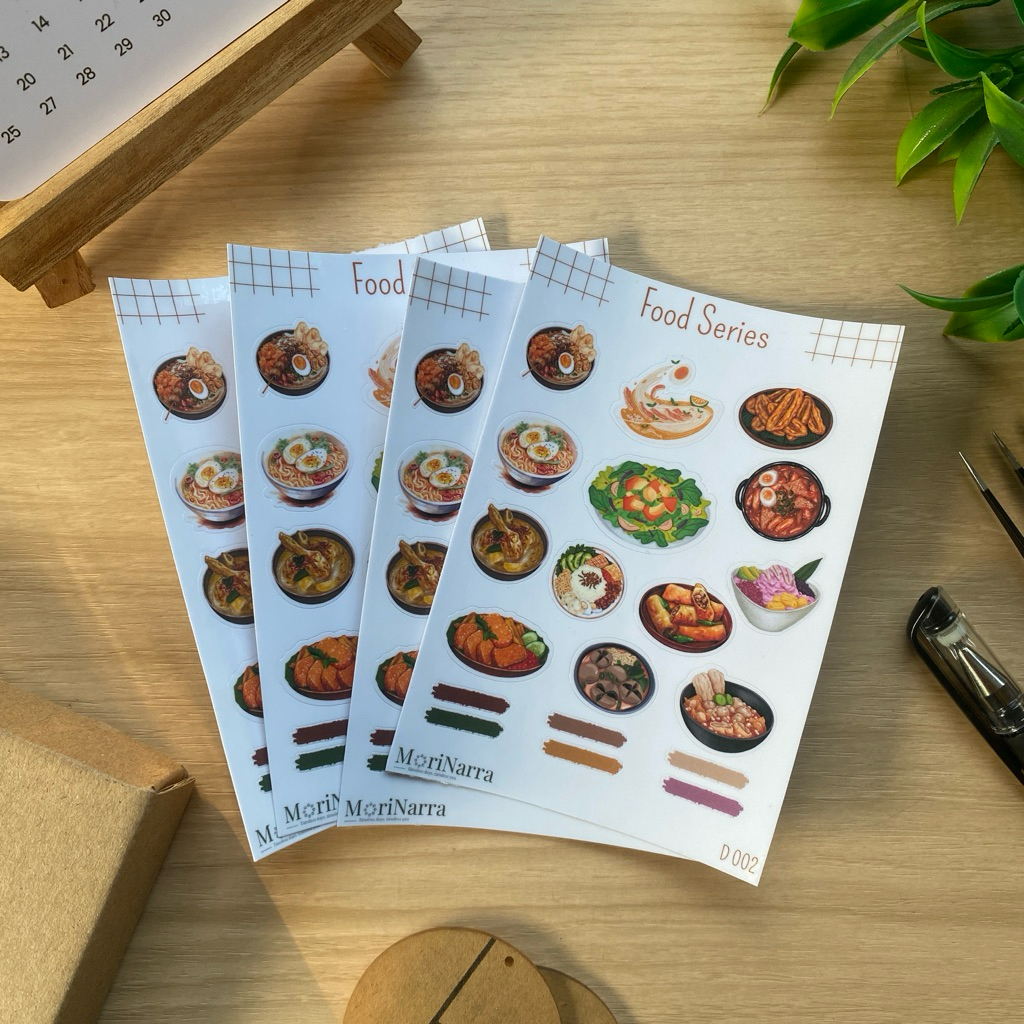 Morinarra Stiker Sheet  Masakan Khas Daerah/ Makanan/ Kuliner Indonesia Postcard/ Kartu Pos/ Poskad/