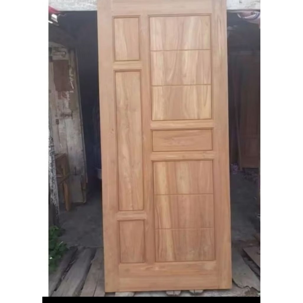 Pintu kayu jati ukuran ada di etalase
