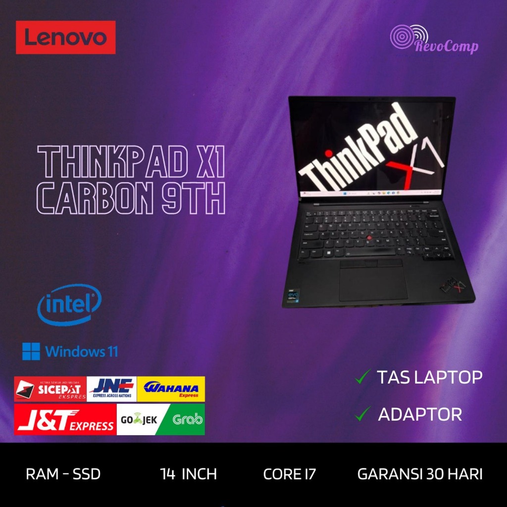 Laptop Thinkpad X1 Carbon 9th Core i7 Gen 11 Ram 32GB SSD NVME FHD IPS Win 11