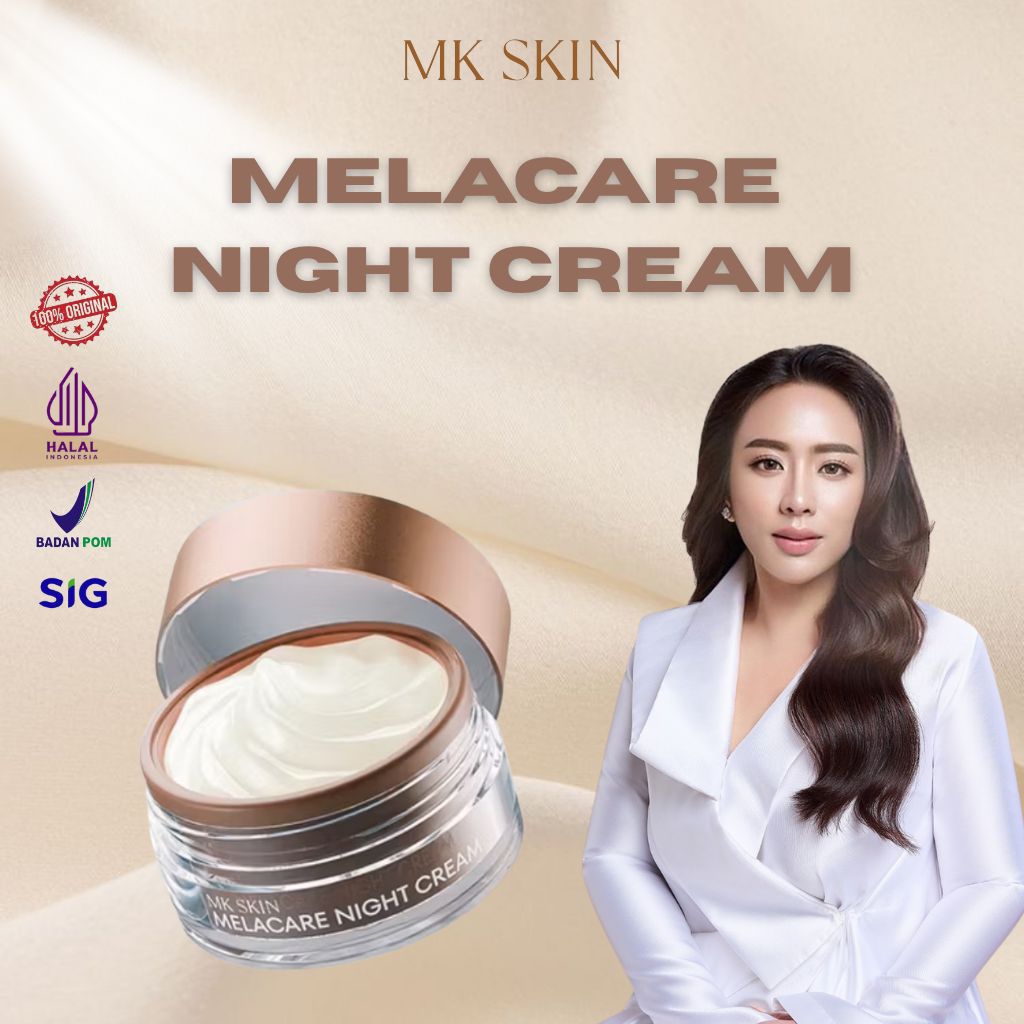 MELACARE NIGHT CREAM Cream khusus Flek hitam yang membandel, flek menahun tuntas