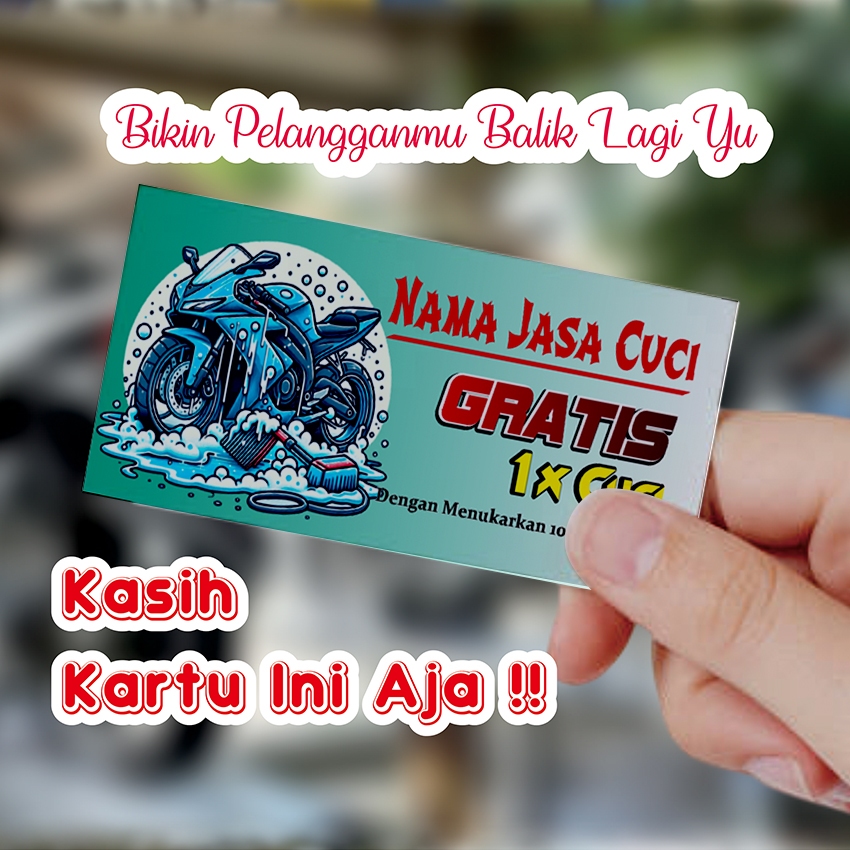 Kupon Jualan/ Kupon Dagang/ Voucher Cuci Motor CM003