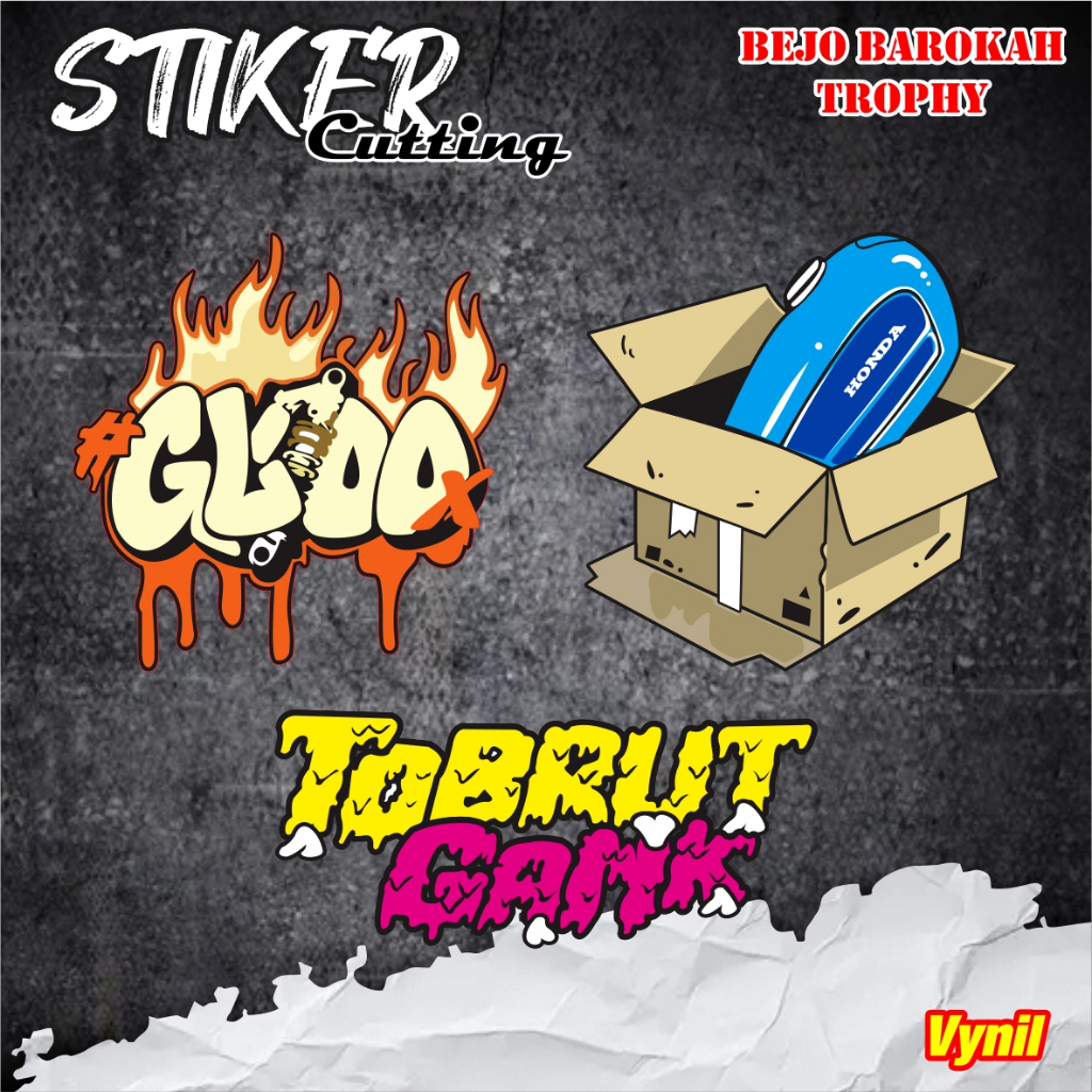 stiker keren / stiker kekinian / stiker GL / stiker cepek /stiker murah /stiker motor / sticker tobr