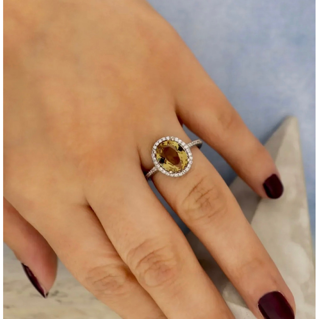 Cincin Wanita Zultanite Stone with Zircon Elegan Looks Silver s925 Original Turkey