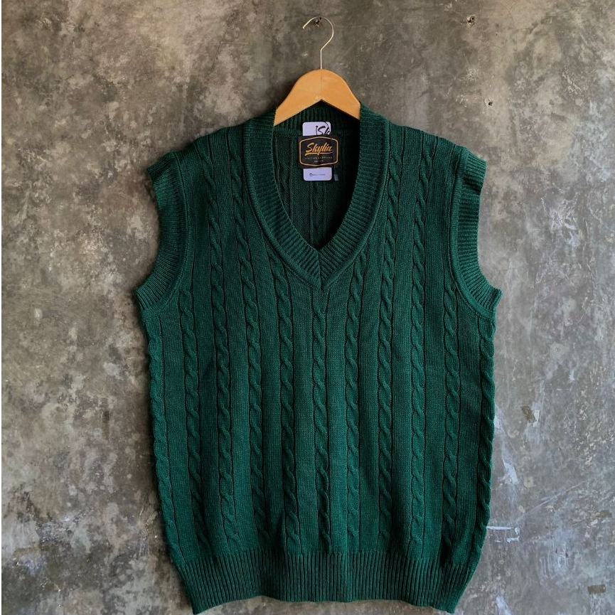 Vest Rajut Wanita Premium Rompi Knit Terbaru VEST CABLE Classic Outerwear