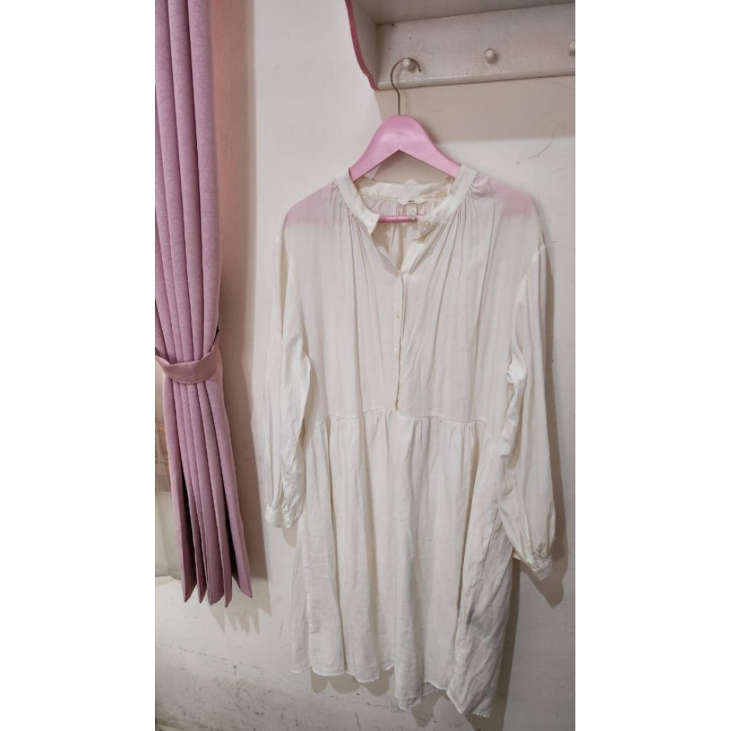 Dress putih h*m baby doll big size jumbo