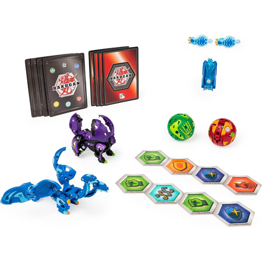 Bakugan Baku-Gear 4-Pack, Nillious Ultra with Baku-Gear and Hydorous Ultra, Collectible Action Figur