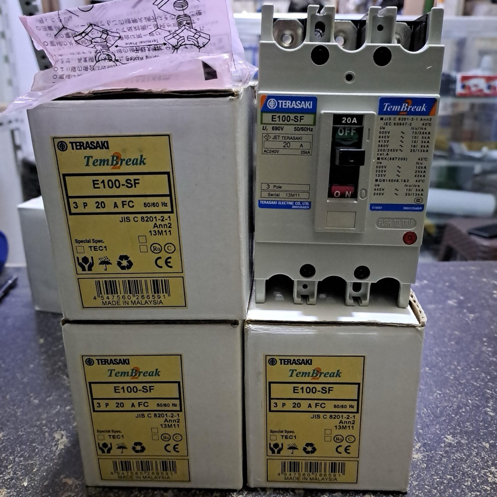 MCCB TERASAKI E100-SF 3P 20A ORIGINAL