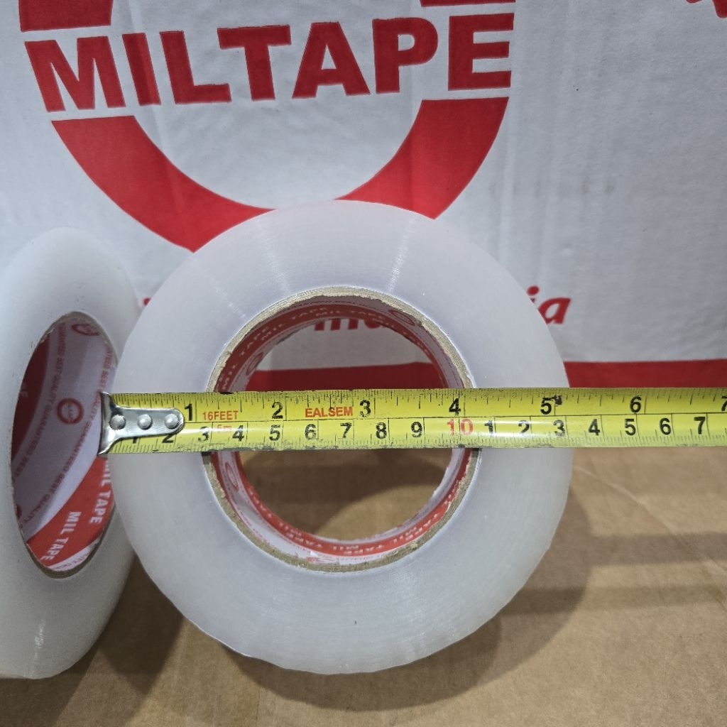 Lakban Bening 300 Yard 45mm Miltape Lakban Jumbo Bening 300 Yard