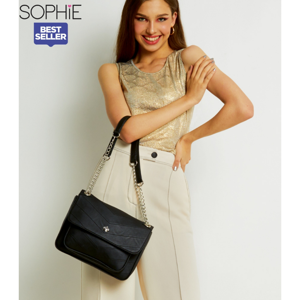 TAS ALMANDA SOPHIE MARTIN PARIS TAS HITAM RANTAI