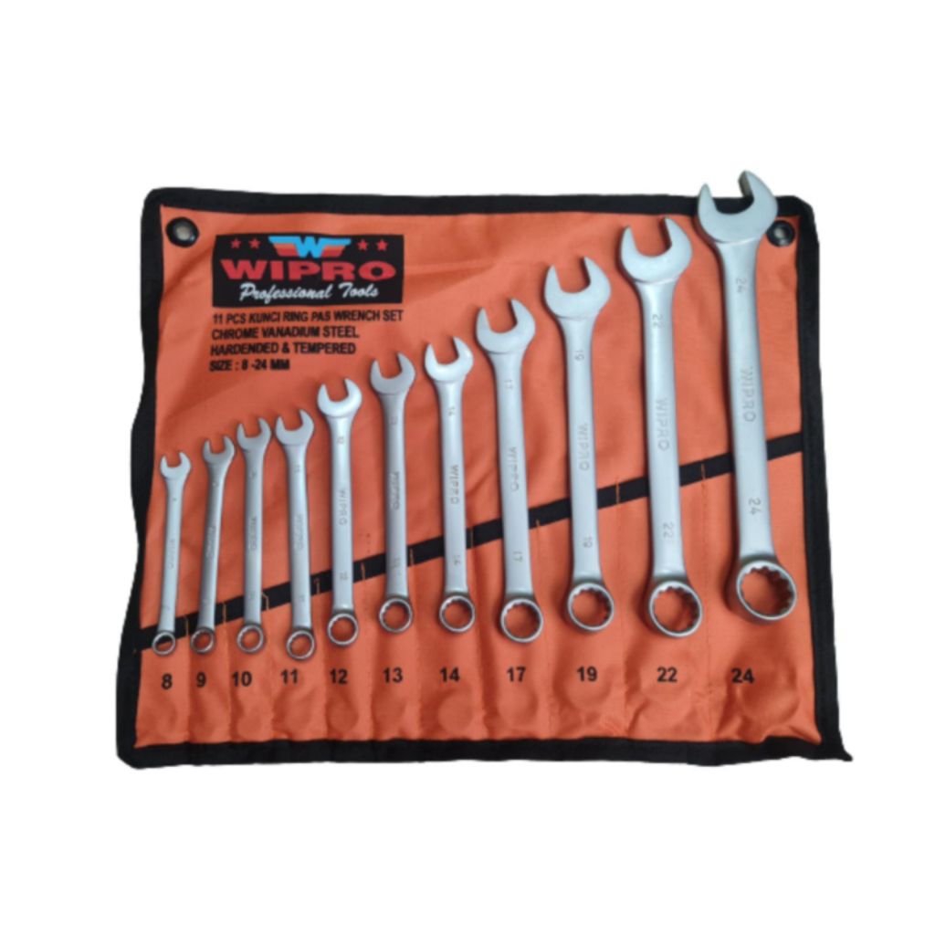 WIPRO Kunci Ring Pas Set 8-24 11pcs