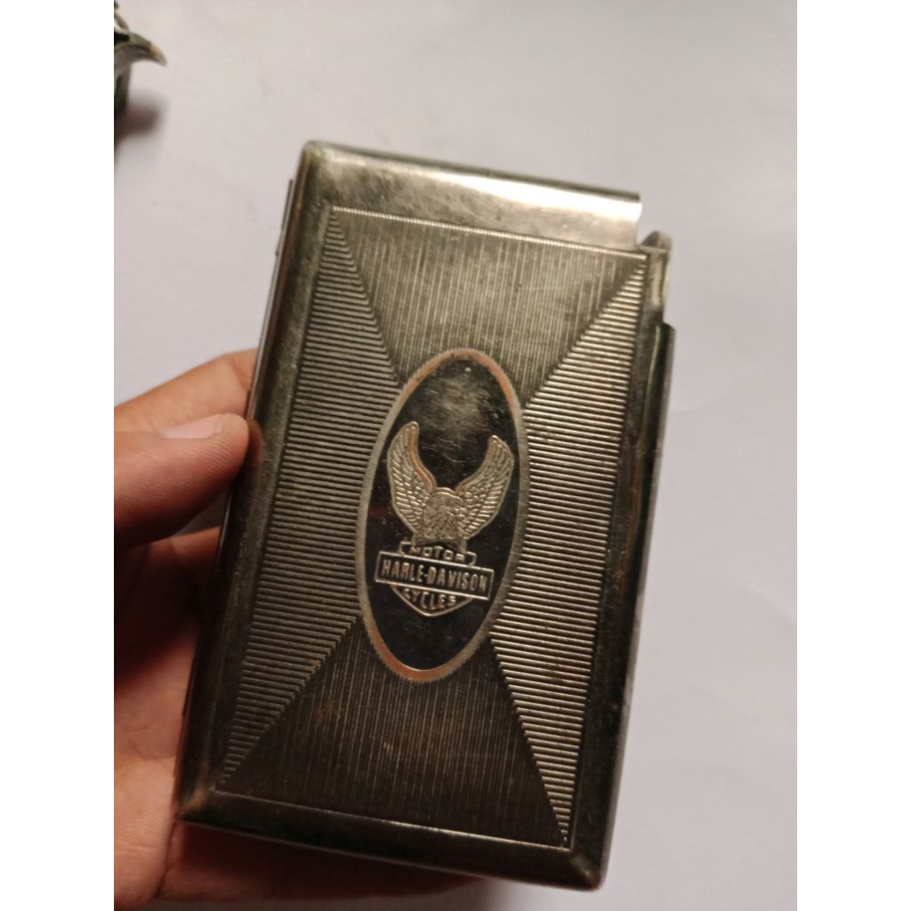 korek api dan tempat rokok set Harle davidson replika