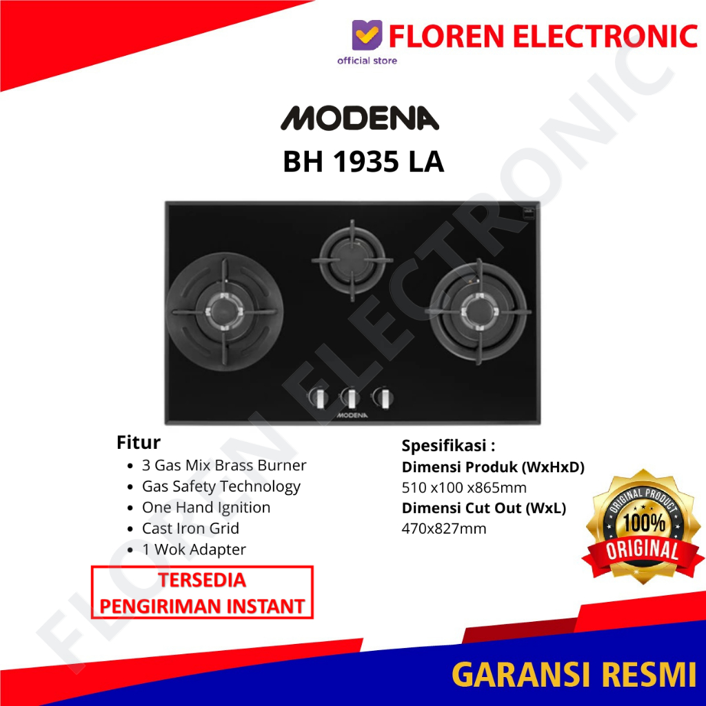 Modena Kompor Tanam BH 1935 LA bh1935la 1935LA