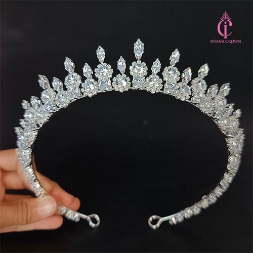 Leonie zircon crown  - Mahkota Pengantin zircon Viral - Aurel Crown