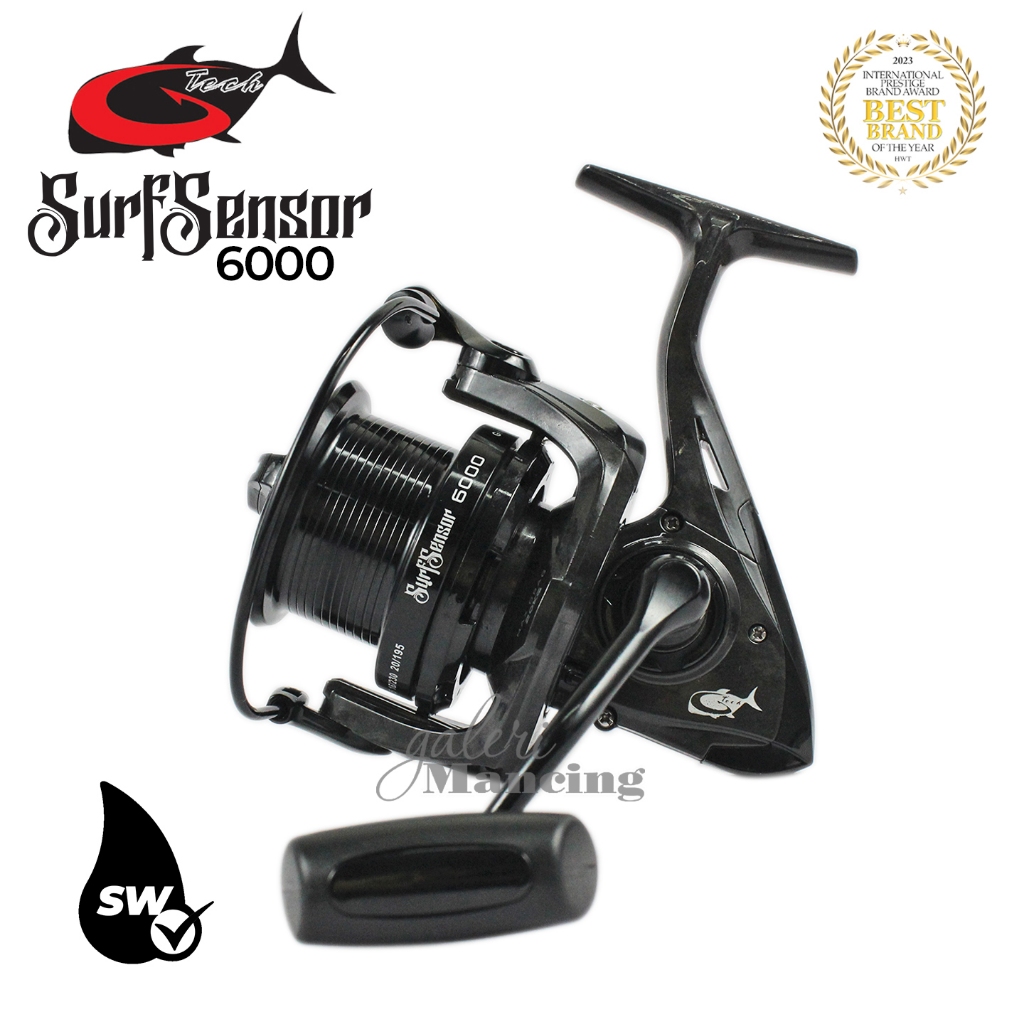 Reel Spinnning SURF SENSOR 6000 | Anti Reverse Lever Worm Shaft | Galeri Mancing