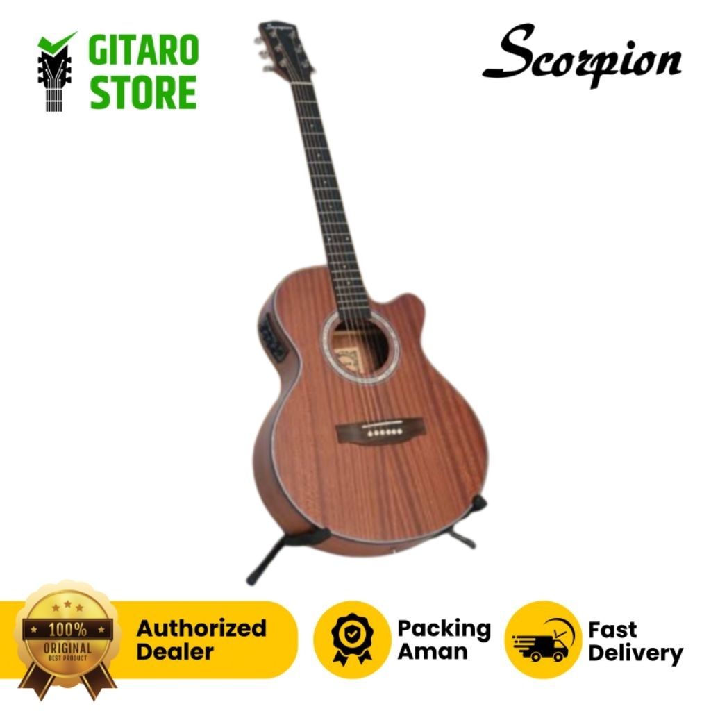 Gitar Akustik Guitar Acaoustic Scorpion SA50 C SA50C Cuteway Original