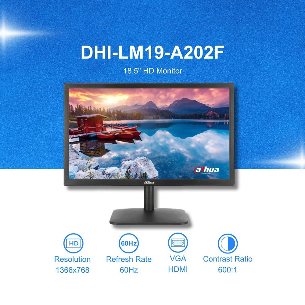 DAHUA MONITOR 19 INCH LM19-A202F TN HD 768P 5MS 75HZ - MONITOR OFFICE 19INCH - MONITOR 19"