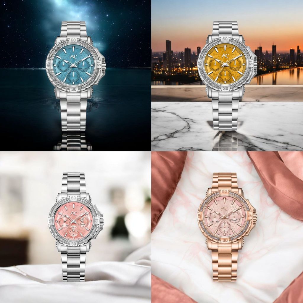 JAM TANGAN WANITA ALEXANDRE CHRISTIE AC 9205 AC 9205 SILVER BLUE SAPPHIRE ORIGINAL