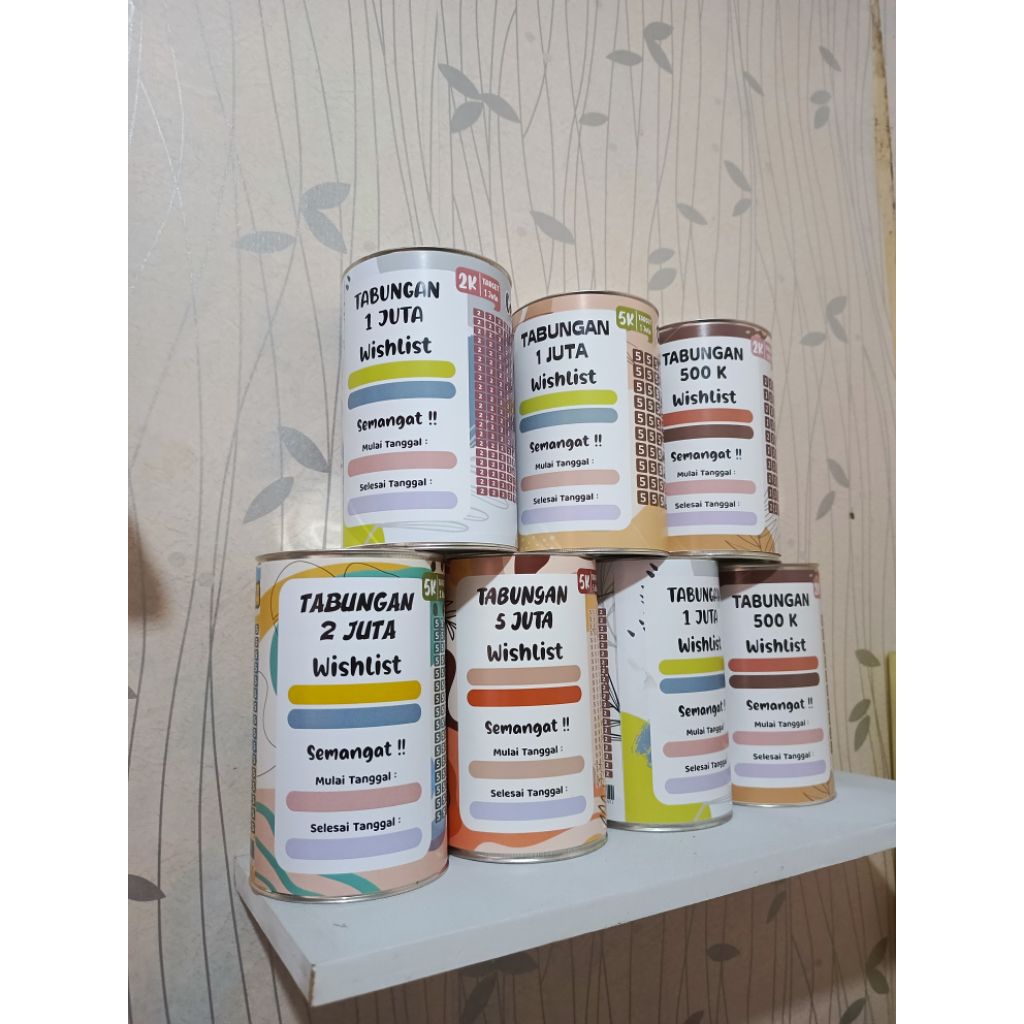 celengan target 3 juta get 5k buka tutup dan permanen tabungan anak celengan aesthetic