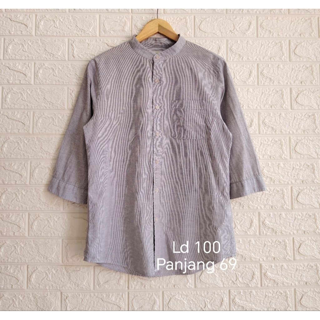 Atasan Pria Kerah Koko Branded Ori Preloved Second