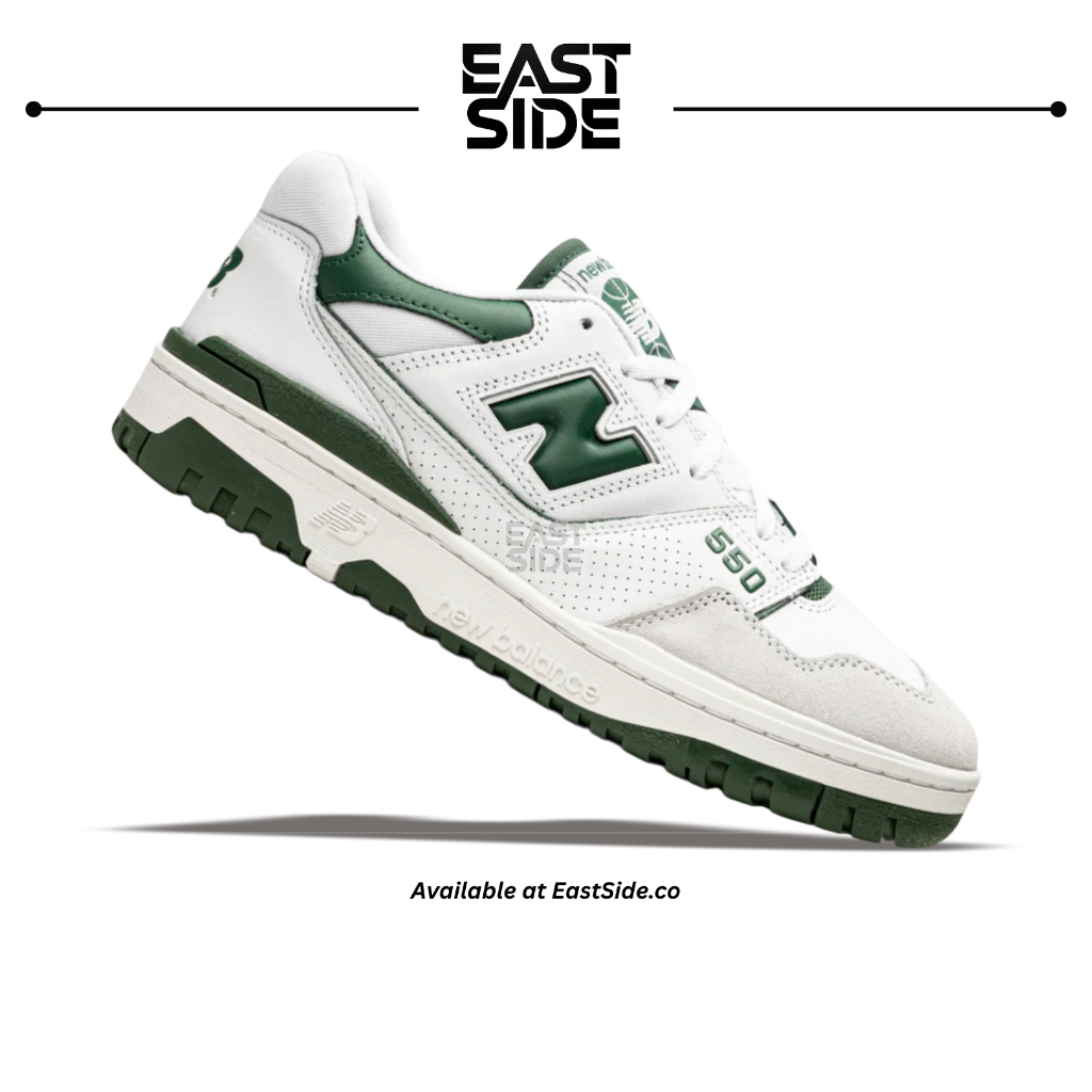 Eastside.co - Sepatu NB 550 White Green Sneakers Authentic