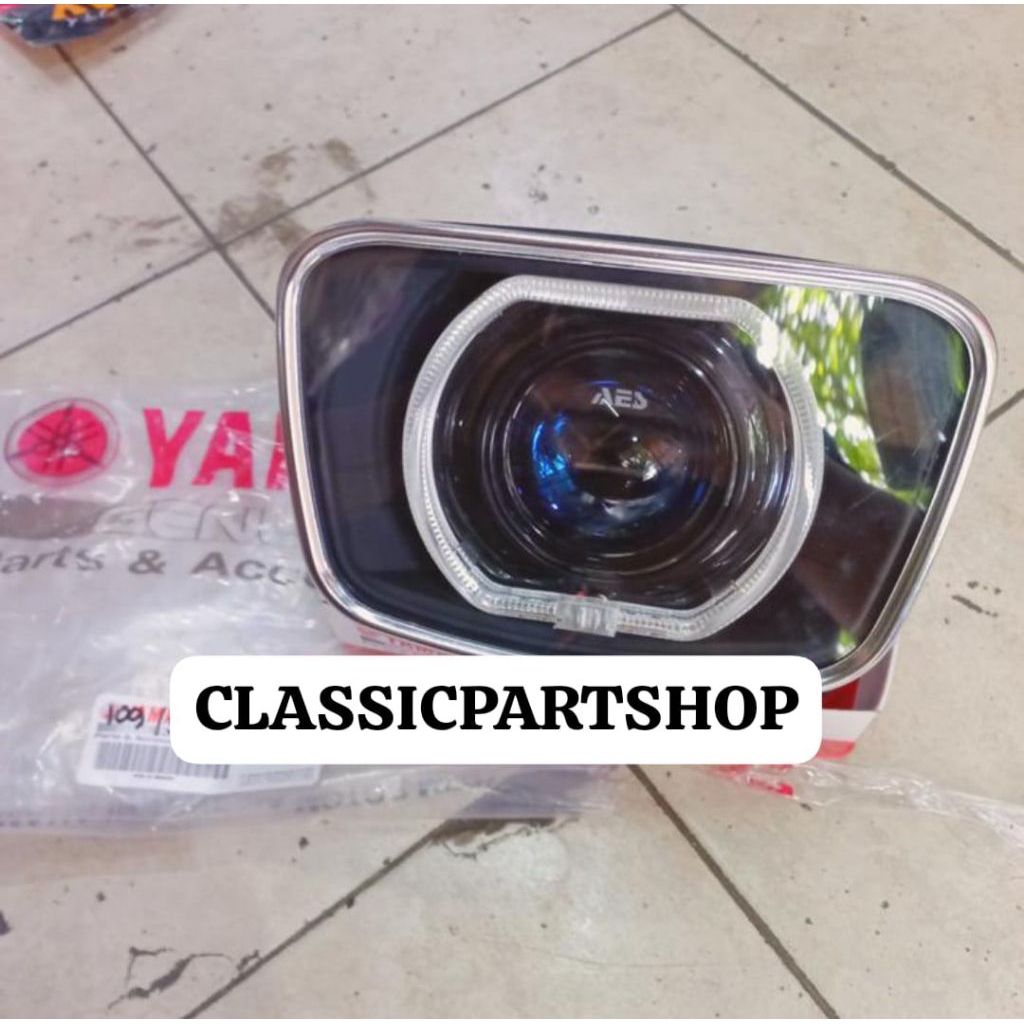 lampu depan oval rxking daymaker oval biled billed AES aes turbo 3 inch