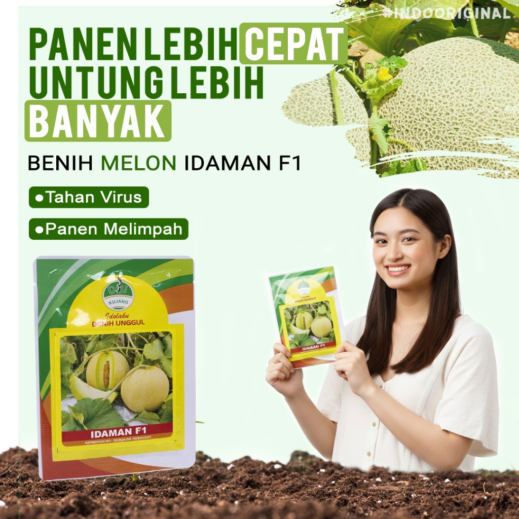 BENIH BIJI MELON IDAMAN F1 CAP KUJANG ISI 600 BIJI
