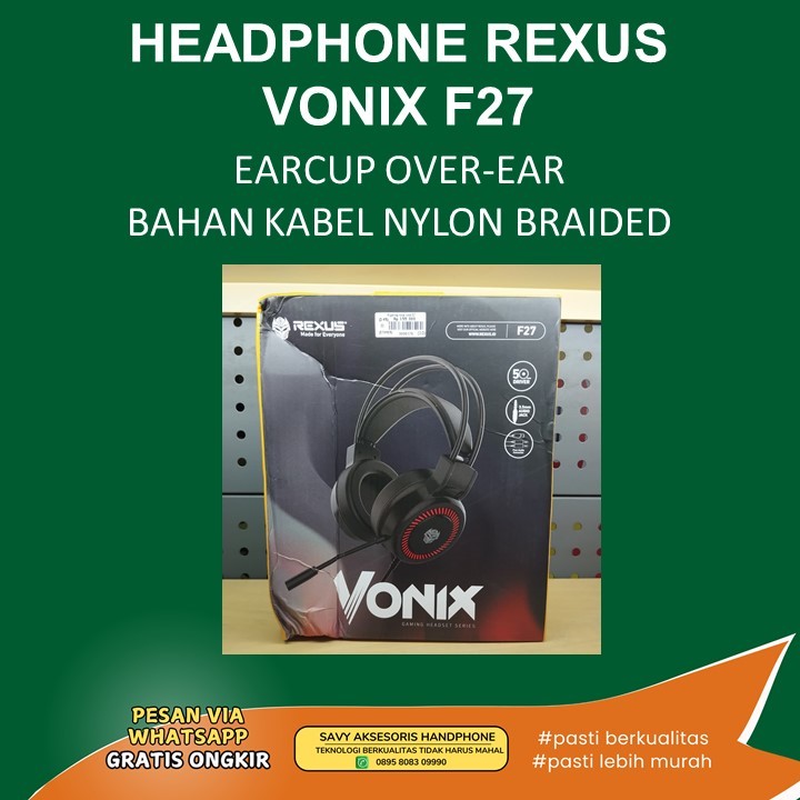 HEADPHONE REXUS VONIX F27