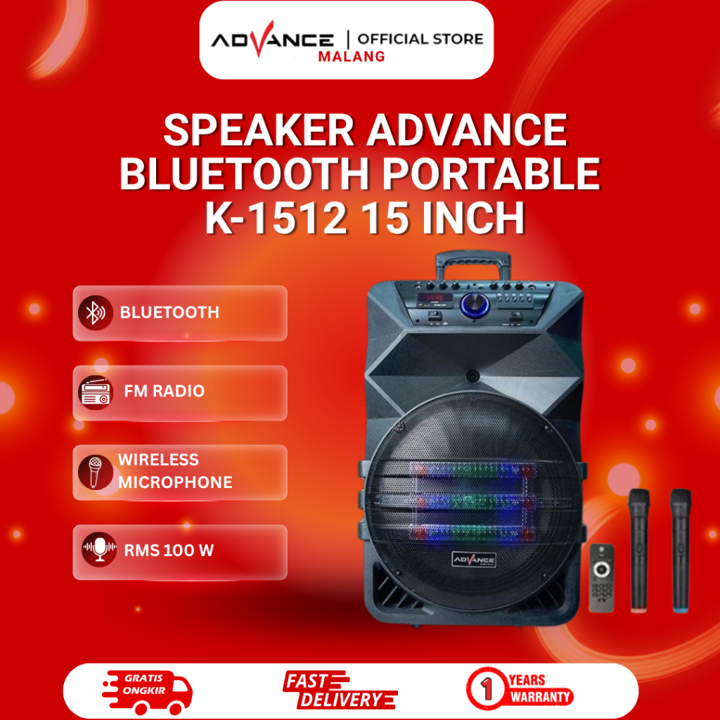 Advance Speaker Advance K1512 Meeting Bluetooth Portable 15 Inch