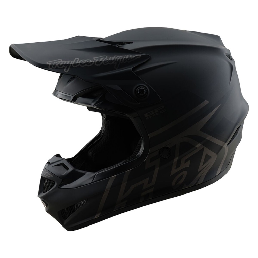 Helm TLD GP Pro Mono Black Youth Helmet Troy Lee Designs GP Anak Pro Mono Hitam Original