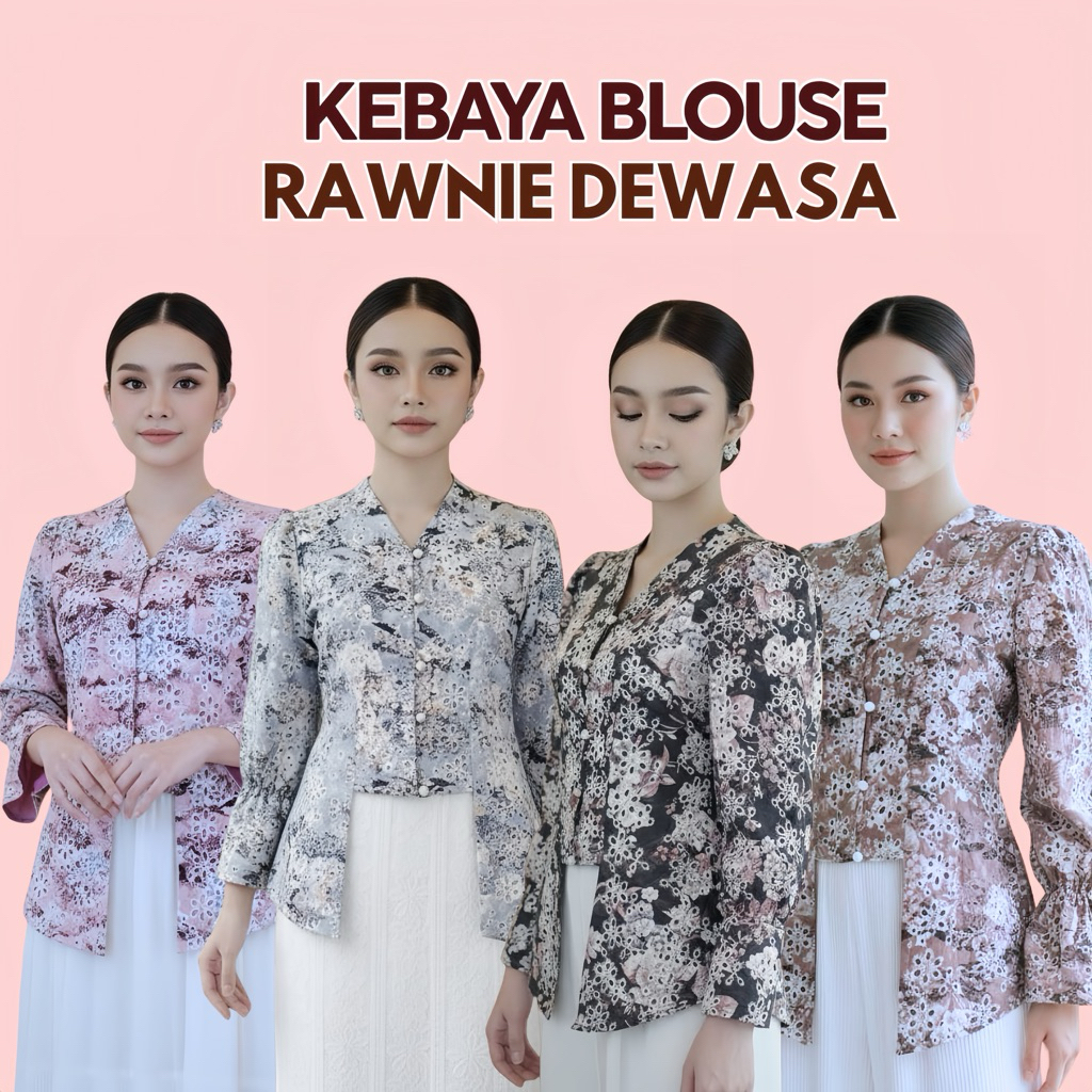 KEBAYA KUTUBARU BLOUSE MODERN RAWNIE KATUN BOLONG KEBAYA KUTUBARU KEKINIAN