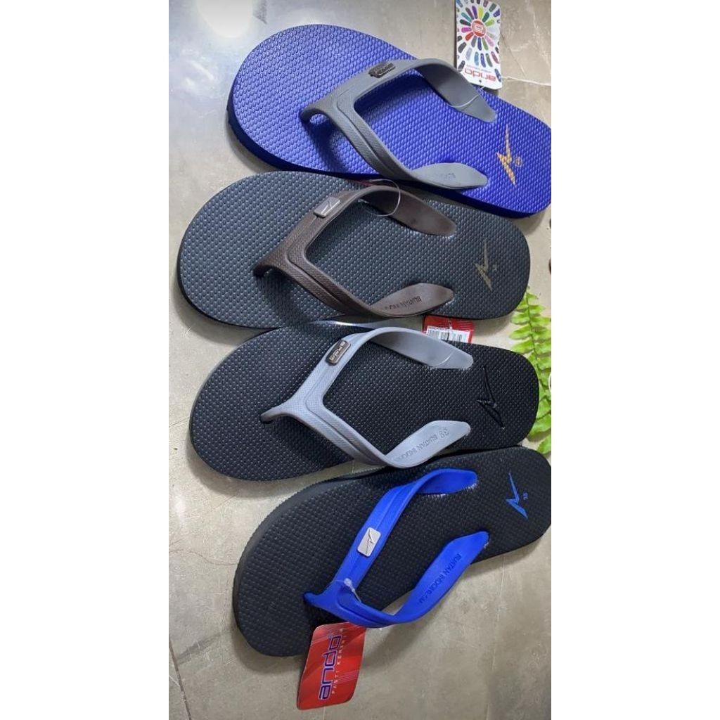 KDS | Ando Hawai Lucky, Sandal Karet Tebal Casual Kekinian/Sandal Pria Wanita/Sandal Slide Strap/Sel
