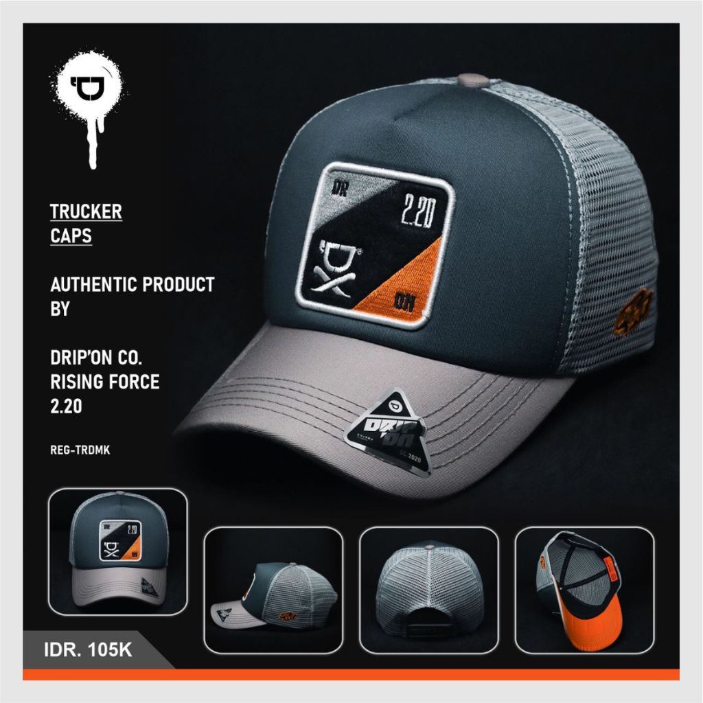 DRIPON Topi Pria Jaring Dewasa Trucker Hat Distro Original Proshop Dloozy Official 33