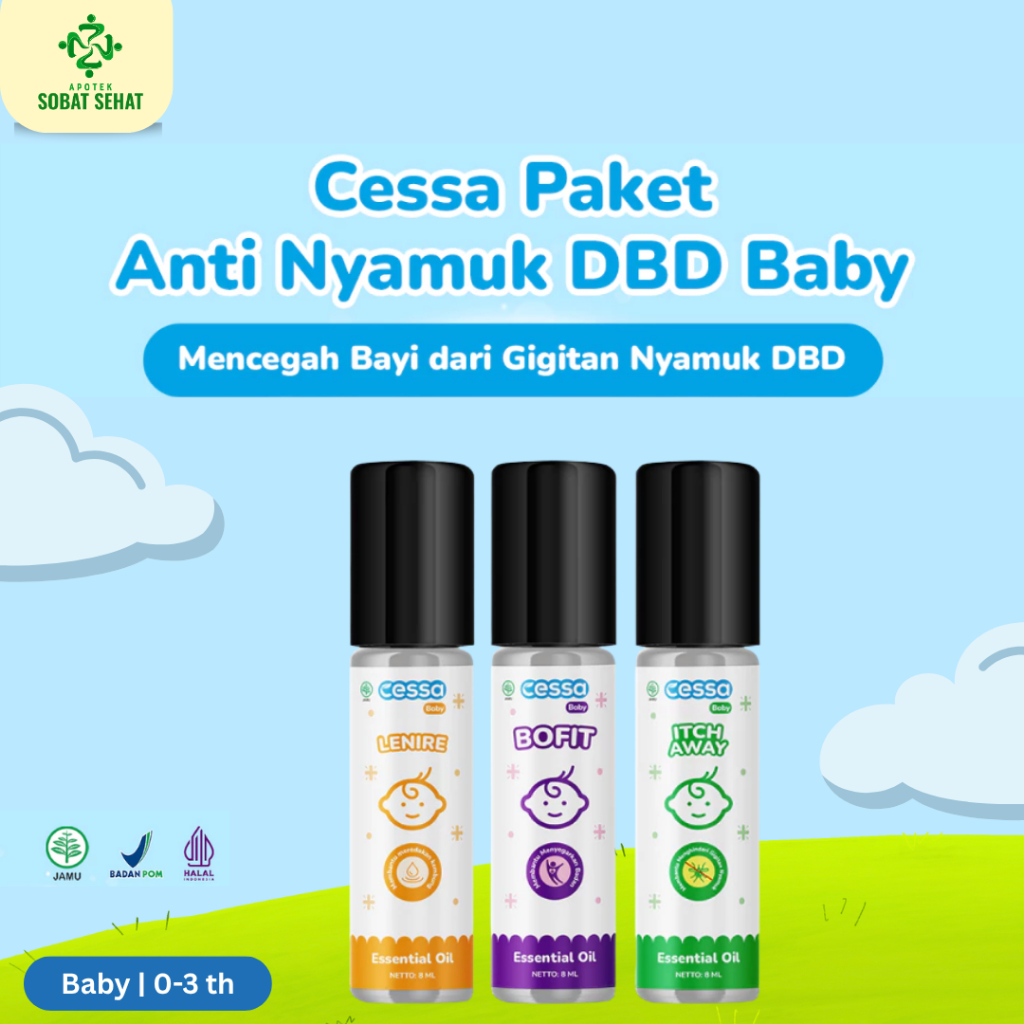 [PAKET BABY ANTI NYAMUK] - Cessa Baby Lenire + Cessa Baby Itch Away + Cessa Baby Bofit