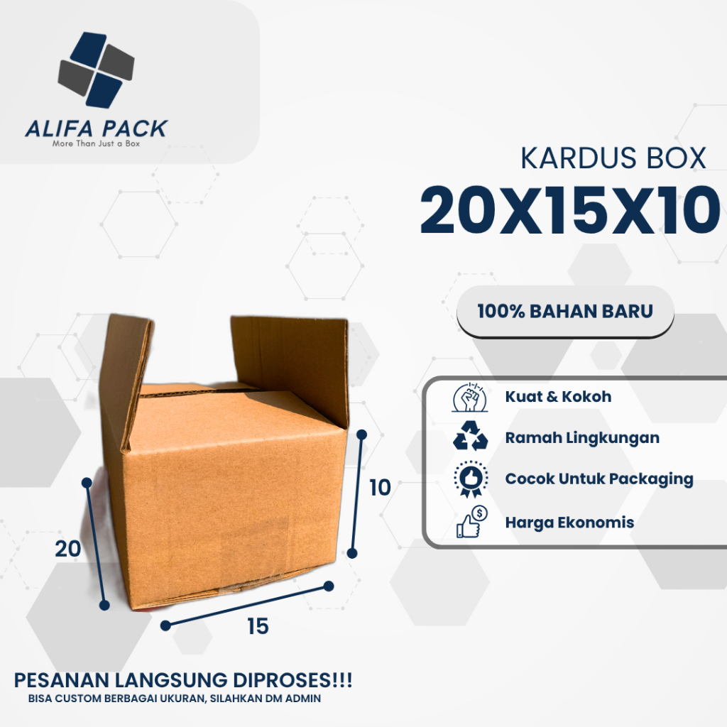 Kardus Box 20x15x10/Dus Packing 20x15x10/Box Dus20x15x10 KMK B/C Flute/ Dus Packing Online 20X15X10