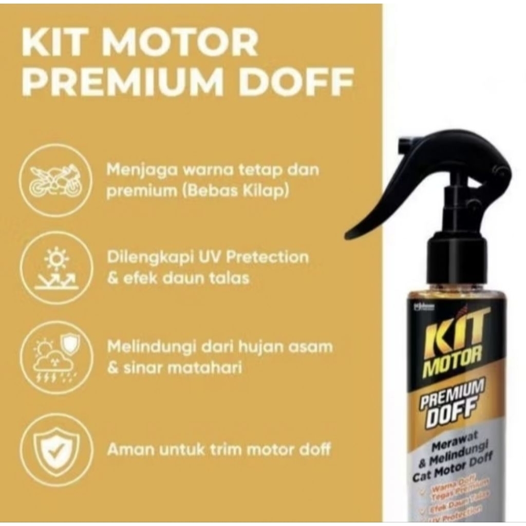 KIT MOTOR PREMIUM DOFF MERAWAT & MELINDUNGI CAT DOFF BODY MOTOR MOBIL KIT AUTO CARE SPRAY SEMPROT