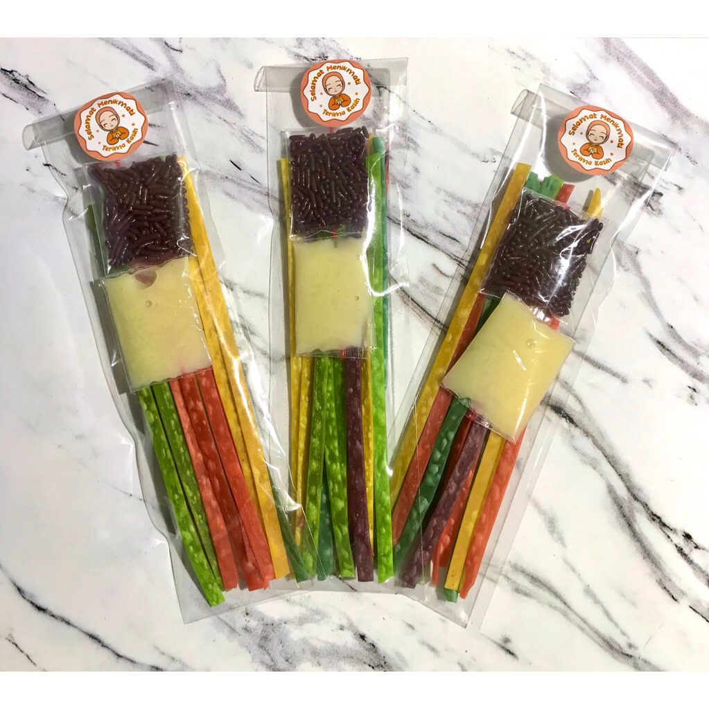 Mi lidi gepeng rainbow manis