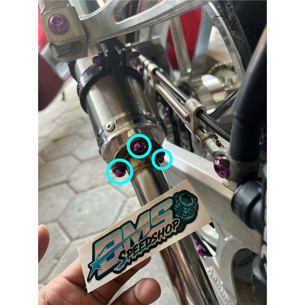 BAUT TITANIUM SELINCER KNALPOT NINJA SS NINJA R NINJA RR RX KING DLL ORIGINAL VIETNAM GR5 6X15 SMALL