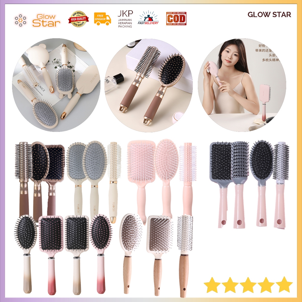 SRE Sisir rambut Elegan gold krem pink creame tebal Kotak Lucu cat hadiah ulang tahun anak rambut ca