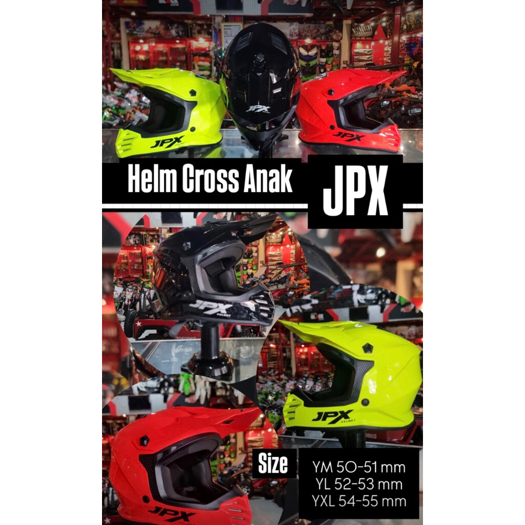 helm cross anak JPX