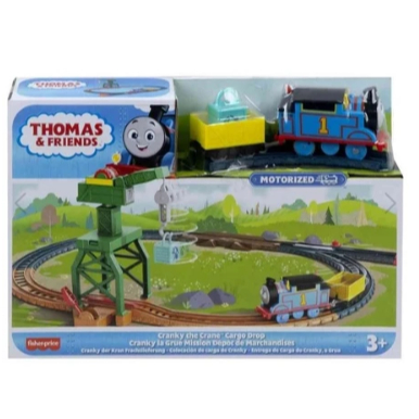 Thomas & Friends HGY78 Motorized Cranky The Crane Cargo Drop Mainan Kereta Anak